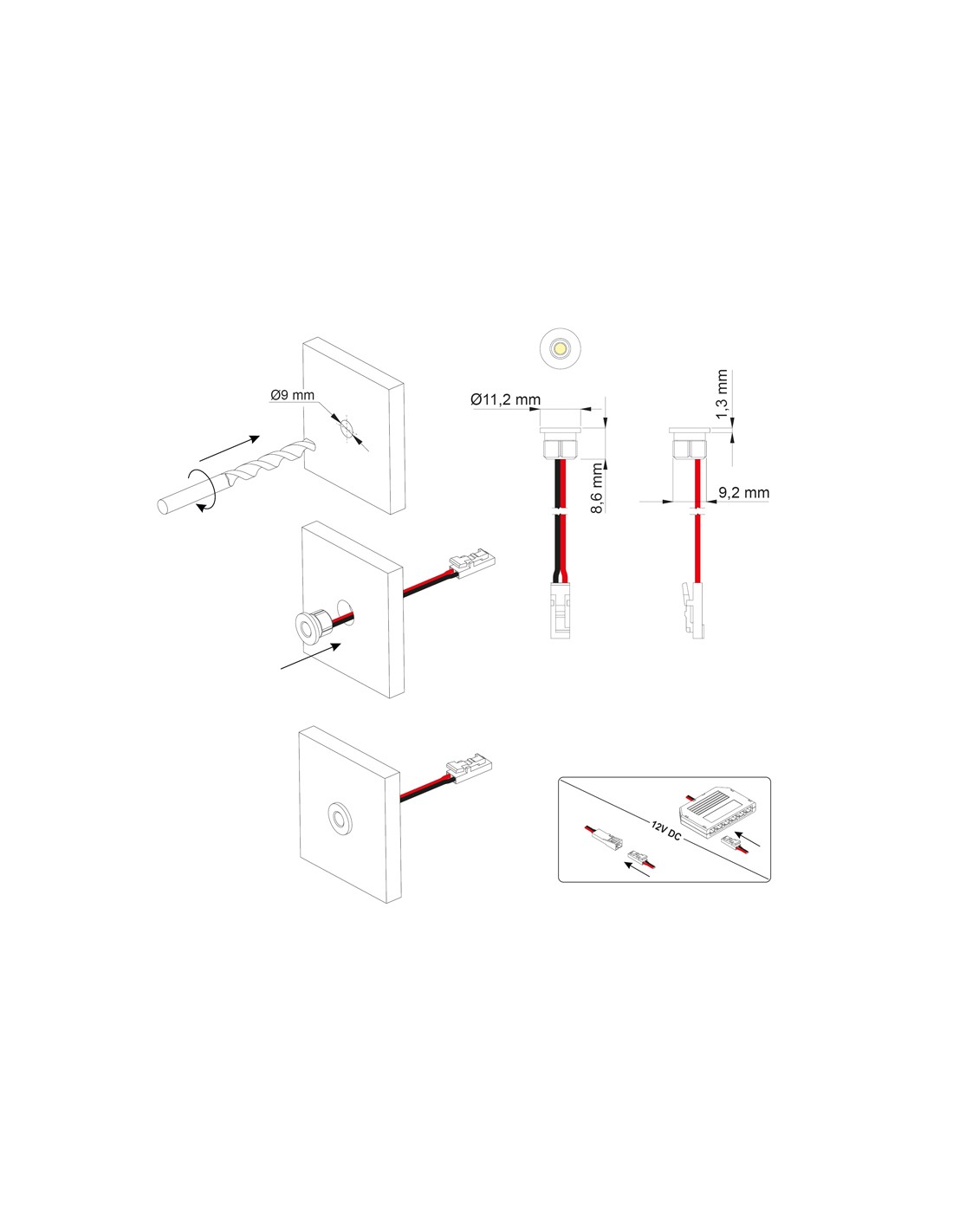 Spot LED STAR 0,6W