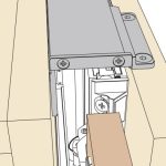 Fixação lateral/cobertura, porta simples, aparafusar, Exedra