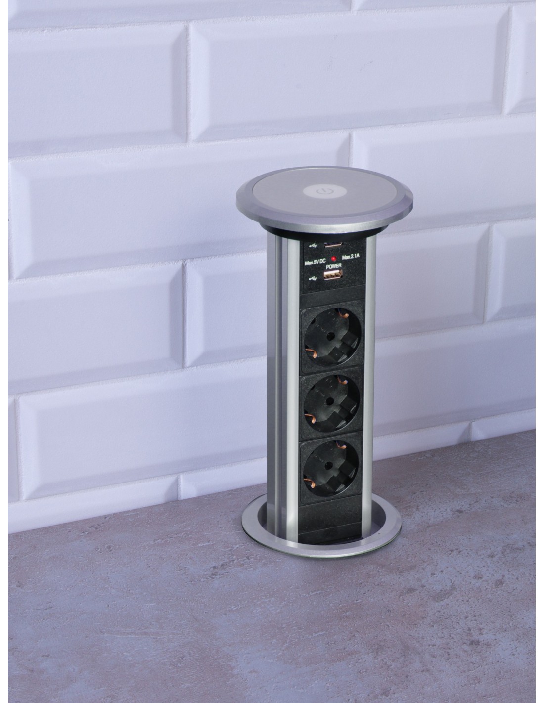 Tomada LIFT BOX USB Preto