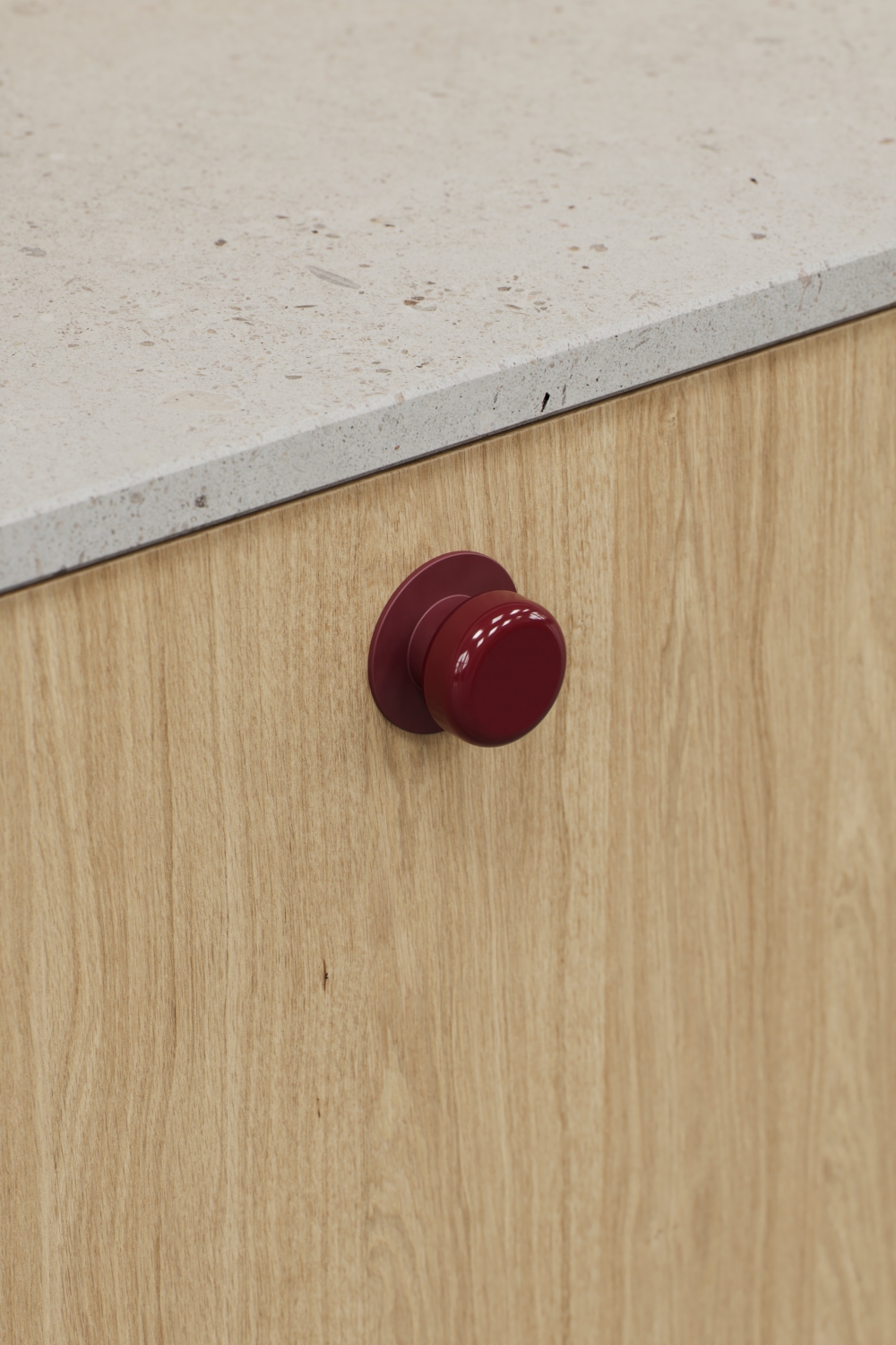 Puxador Colette Vermelho Marrom Brilhante